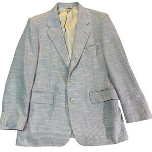 Beautiful Vintage Textured 42R Knob Hill Blazer Two Button Gray Jacket‎